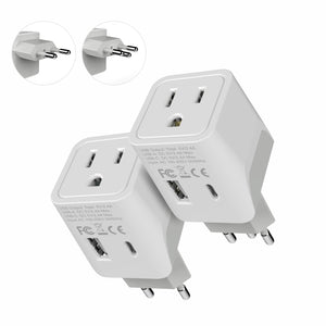 Brazil Travel Adapter Plug Combo - Type C, N | USB-A + USB-C - Brazilian Combo (CTU-9C-11C)