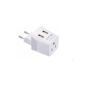 European Travel Adapter Set – Type E/F, G, C - With Dual USB - 3pcs (CTU-EU-SET) - TRAPSKI