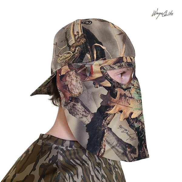 2-in-1 REAR Face Mask and Camo Hat (Fitted)