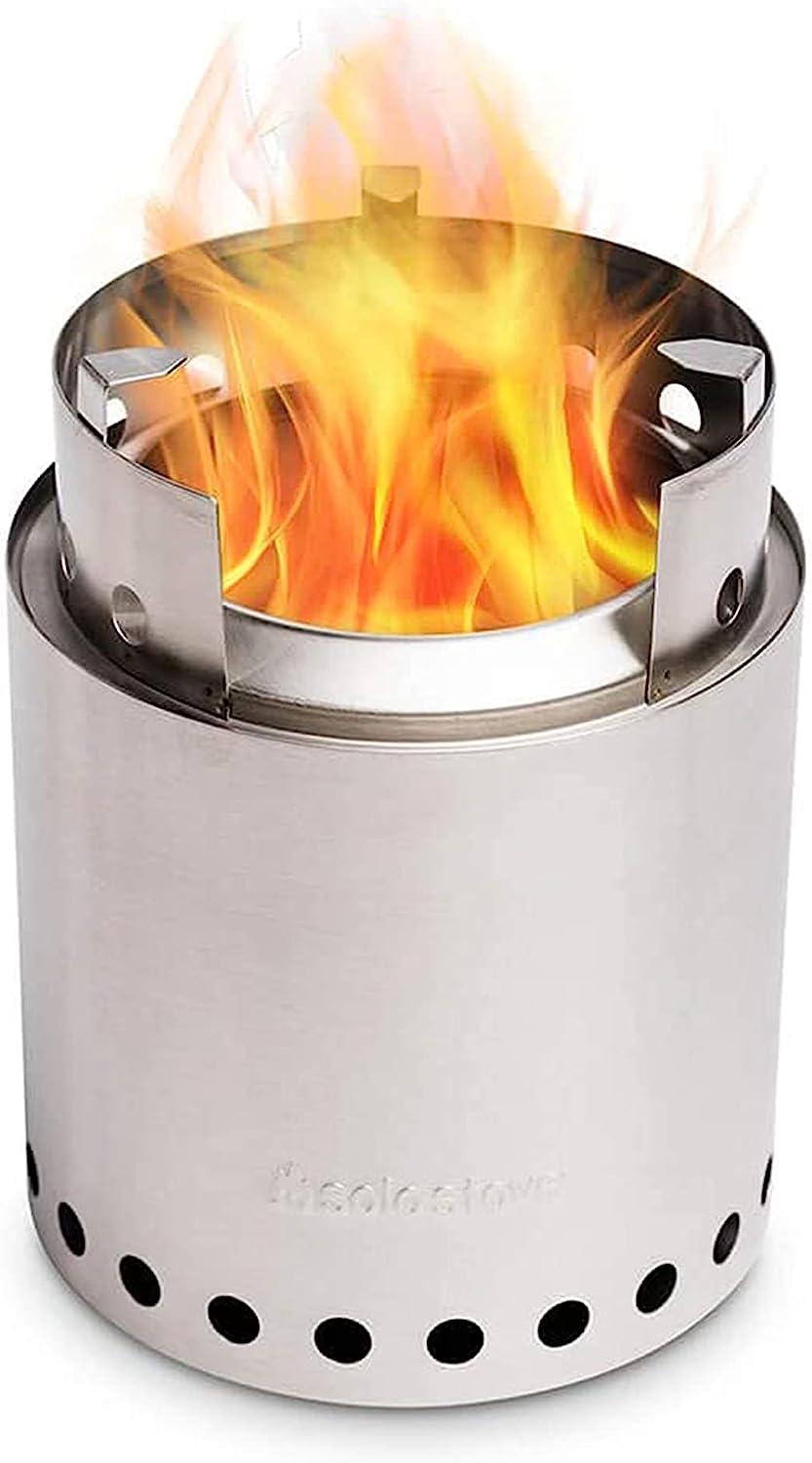 Solo Stove Lite/Titan/Campfire Camping Stove Portable Stove for Backpacking Outdoor Cooking Great Stainless Steel Camping Backpacking Stove Compact Wood Stove Design-No Batteries or Liquid Fuel Canisters Needed - TRAPSKI, LLC