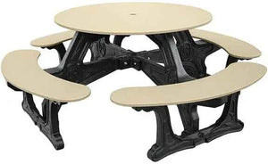Cantina Round Table Outdoor Seating - Durable Outdoor Seating for 8