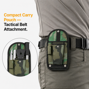 6-in-1 Multi Tool Survival Kit Shovel Knife Axe Saw Nail Puller w/ Pouch Outdoor Gear Camping