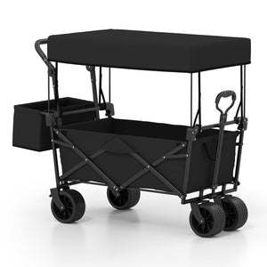 Collapsible Wagon with Removable Canopy and Detachable Storage Bag
