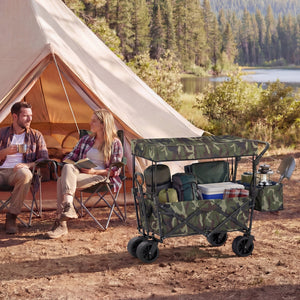 Collapsible Wagon with Removable Canopy and Detachable Storage Bag