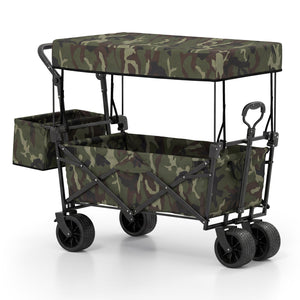 Collapsible Wagon with Removable Canopy and Detachable Storage Bag