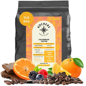 Kochere Coffee Colombian Medellin Single Origin Medium Roast - Dried Orange, Berry Notes