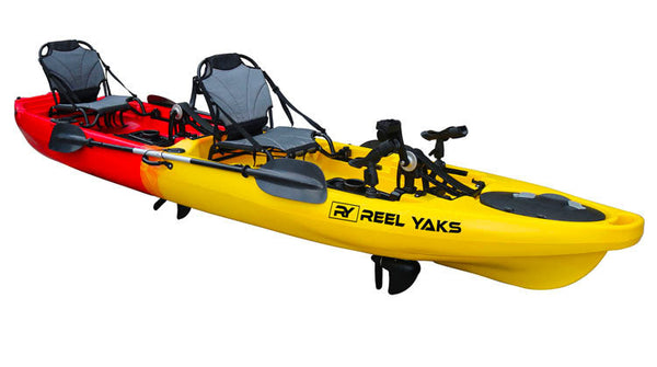 14' Reunion Double Propeller Drive Fishing Kayak | ultimate fishing platform | dual kayak