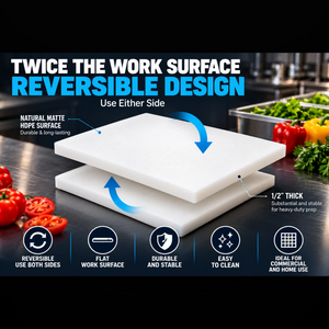 TRAPSKI Commercial HDPE Cutting Boards, 1/2” Thick Reversible Food Prep Boards – Multiple Sizes