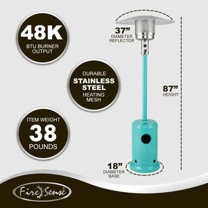 Commercial Series Patio Heater in Aqua Blue