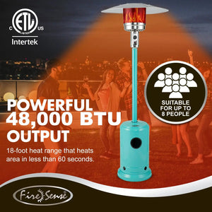 Commercial Series Patio Heater in Aqua Blue
