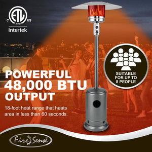 Commercial Series Patio Heater in Hammered Platinum