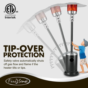 Commercial Series Patio Heater in Onyx and Stainless Steel