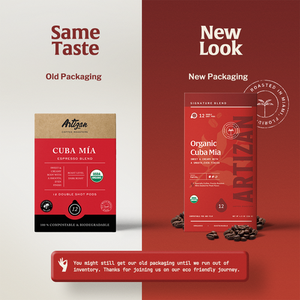 Organic Cuba Mia Double Espresso ESE Coffee Pods, Dark Roast - 12 Pods