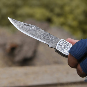 Striker Custom Folding Knife with Pine Cone Handle