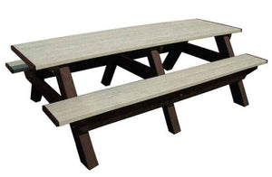 Deluxe 8′ Recycled Plastic Picnic Table for Eco-Friendly Outdoor Seating