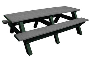 Deluxe 8′ Recycled Plastic Picnic Table for Eco-Friendly Outdoor Seating