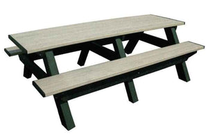 Deluxe 8′ Recycled Plastic Picnic Table for Eco-Friendly Outdoor Seating