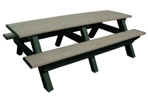 Deluxe 8′ Recycled Plastic Picnic Table for Eco-Friendly Outdoor Seating