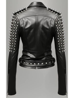Daphne Black Women Biker Leather Jacket
