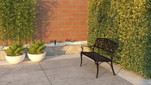 Decatur Aluminum Patio Bench in Antique Bronze
