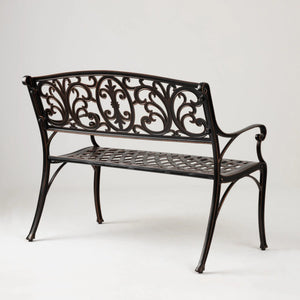 Decatur Aluminum Patio Bench in Antique Bronze