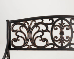 Decatur Aluminum Patio Bench in Antique Bronze