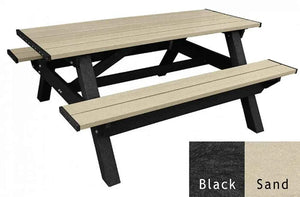 Deluxe Picnic Table – 6′ Durable Recycled Plastic Outdoor Seating