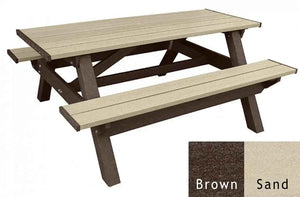 Deluxe Picnic Table – 6′ Durable Recycled Plastic Outdoor Seating