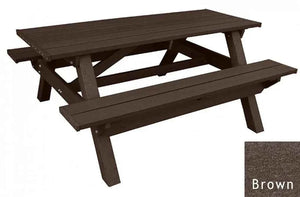 Deluxe Picnic Table – 6′ Durable Recycled Plastic Outdoor Seating