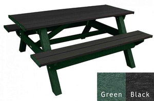 Deluxe Picnic Table – 6′ Durable Recycled Plastic Outdoor Seating