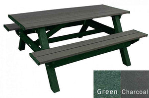 Deluxe Picnic Table – 6′ Durable Recycled Plastic Outdoor Seating