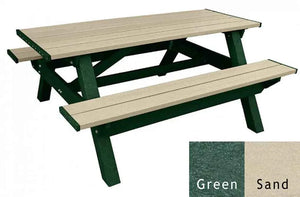 Deluxe Picnic Table – 6′ Durable Recycled Plastic Outdoor Seating