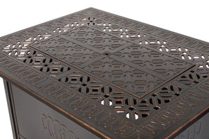 Dynasty Rectangle Aluminum LPG Fire Pit