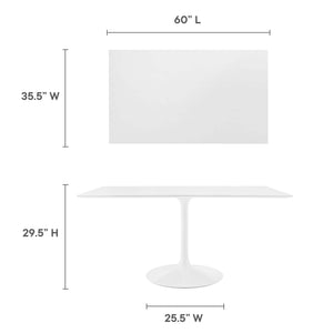 Lippa 60" Rectangle Wood Dining Table by Modway