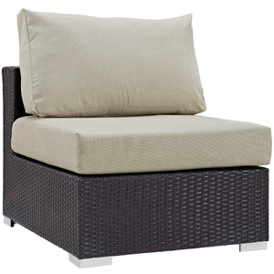 Convene Outdoor Patio Armless Chair by Modway