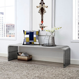 Pipe 60" Stainless Steel Bench by Modway