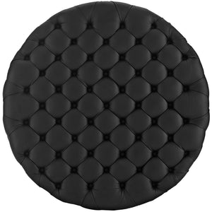 Amour Upholstered Vinyl Round Ottoman by Modway