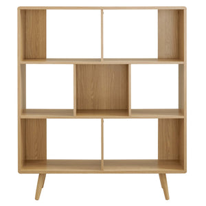 Transmit 7 Shelf Wood Grain Bookcase by Modway