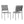 Shore Outdoor Patio Aluminum Side Chair Set of 2 by Modway