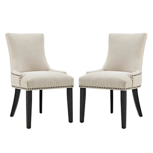 Marquis Fabric Dining Side Chair Set of 2 by Modway