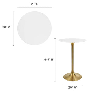 Lippa 28" Round Wood Bar Table by Modway