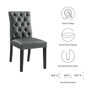 Duchess Vinyl Dining Chair Set of 2 by Modway