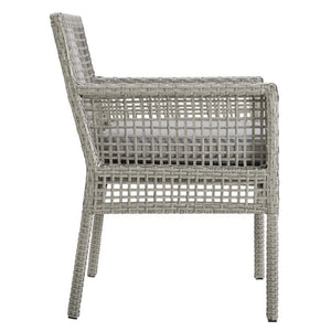 Aura Outdoor Patio Wicker Rattan Dining Armchair Set of 2
