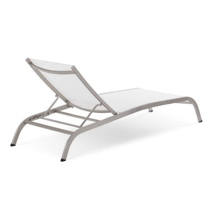 Savannah Mesh Chaise Outdoor Patio Aluminum Lounge Chair by Modway