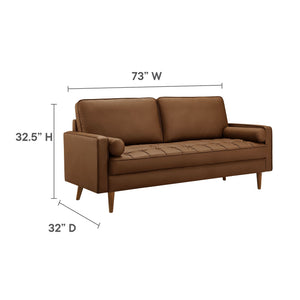 Valour Tufted Vegan Leather Sofa by Modway