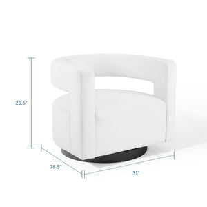 Spin Cutaway Performance Velvet Swivel Armchair by Modway