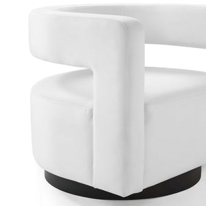 Spin Cutaway Performance Velvet Swivel Armchair by Modway