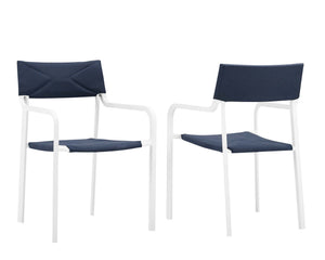Raleigh Outdoor Patio Aluminum Armchair Set of 2 by Modway