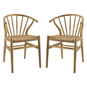 Flourish Spindle Wood Dining Side Chair Set of 2 by Modway