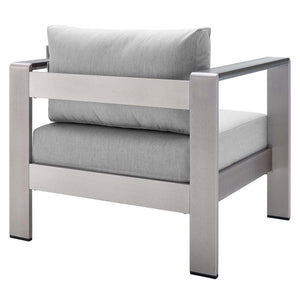 Shore Sunbrella Fabric Aluminum Outdoor Patio Armchair by Modway